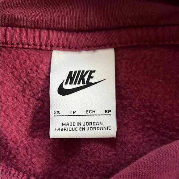 Nike Women's Burgundy Hoodie - Picture 2 of 4